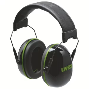 Uvex Safety Earmuffs 2630010 Black, Green SNR 30 dB Sizes L, M, S